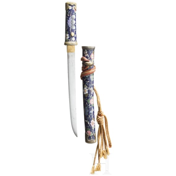 Aikuchi mit Cloisonn&eacute;-Montierung, Japan, Ende Edo-/fr&uuml;he Meiji-Periode