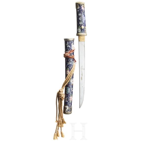 Aikuchi mit Cloisonn&eacute;-Montierung, Japan, Ende Edo-/fr&uuml;he Meiji-Periode