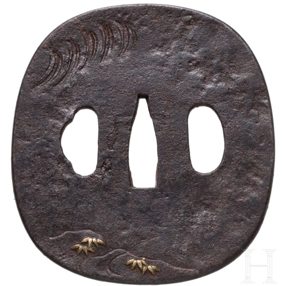 Mito-Schule-Tsuba mit Drache und Tiger, Japan, Edo-Periode