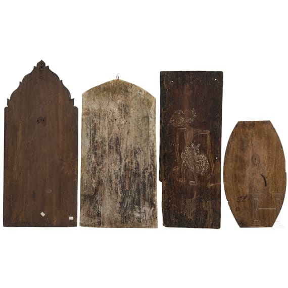 Kleine Sammlung aus vier Krisbrettern, Java und Bali, 19./20. Jhdt.