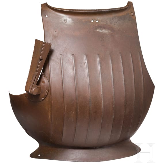 Ritterliche Brustplatte mit R&uuml;sthaken, s&uuml;ddeutsch, um 1510