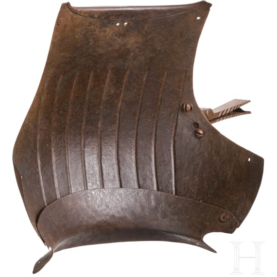 Ritterliche Brustplatte mit R&uuml;sthaken, s&uuml;ddeutsch, um 1510