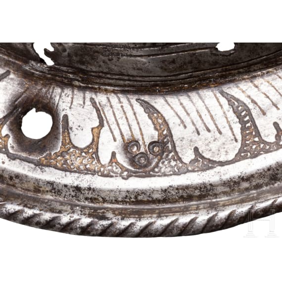 Ge&auml;tzter und vergoldeter Prunkmorion, Mailand, um 1590