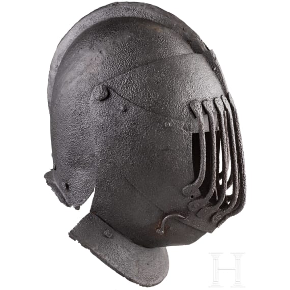 Helm f&uuml;r das Gioco del Ponte, Italien, Ende 16. Jhdt.