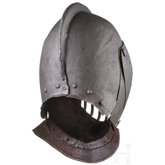 Helm f&uuml;r das Gioco del Ponte, Italien, Ende 16. Jhdt.