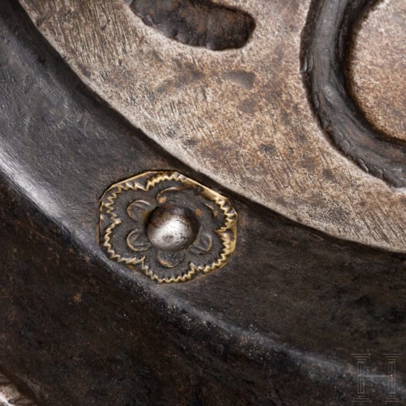 Schwarz-wei&szlig;er Morion, norddeutsch, um 1600