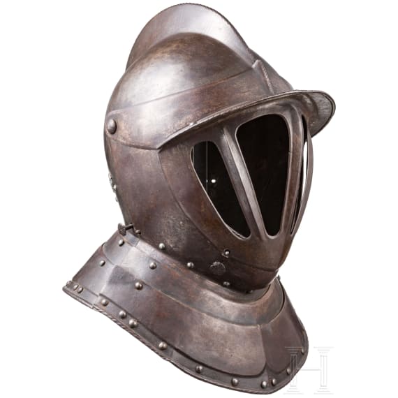 Gro&szlig;er K&uuml;rassierhelm in Offiziersqualit&auml;t, deutsch oder fl&auml;misch, um 1620