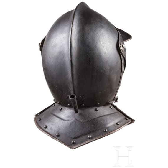Geschw&auml;rzter K&uuml;rassierhelm, deutsch, um 1620