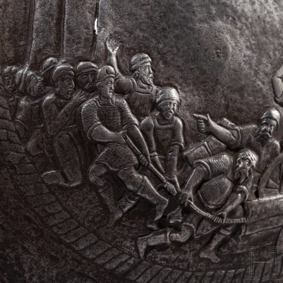 Getriebener Rundschild, Sammleranfertigung im Stil der italienischen Renaissance, 19. Jhdt.