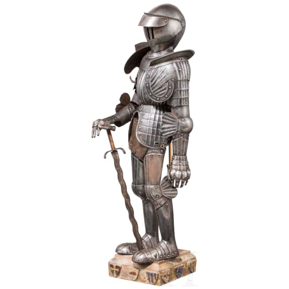 Miniaturharnisch im maximilianischen Stil, deutsch, 19. Jhdt.