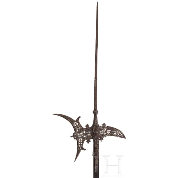 Helmbarte mit durchbrochen gearbeitetem Blatt, Italien, um 1600