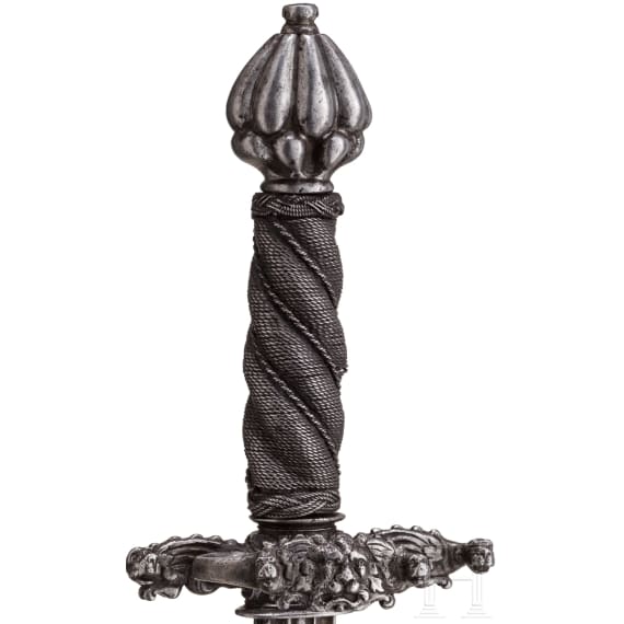 Eisengeschnittener Linkhanddolch, Italien, Anfang 17. Jhdt.