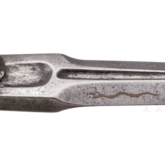 Silbertauschierter Linkhanddolch, deutsch, um 1620