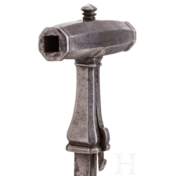 Musketier-Stilett mit integriertem Radschloss-Schl&uuml;ssel, deutsch, Mitte 17. Jhdt.