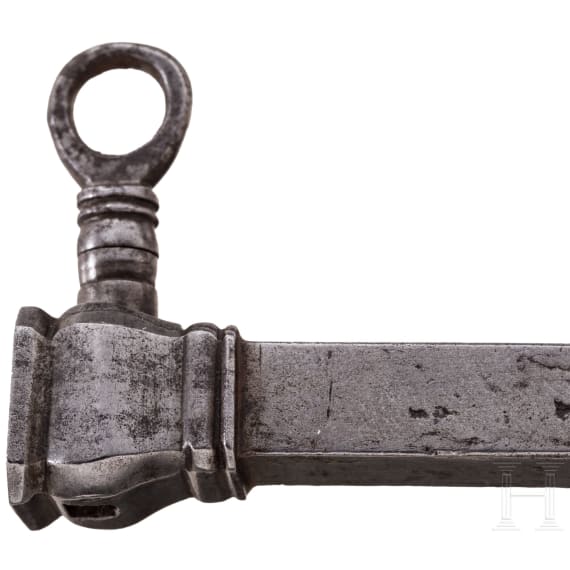 Musketier-Stilett mit integriertem Radschloss-Schl&uuml;ssel, deutsch, Mitte 17. Jhdt.