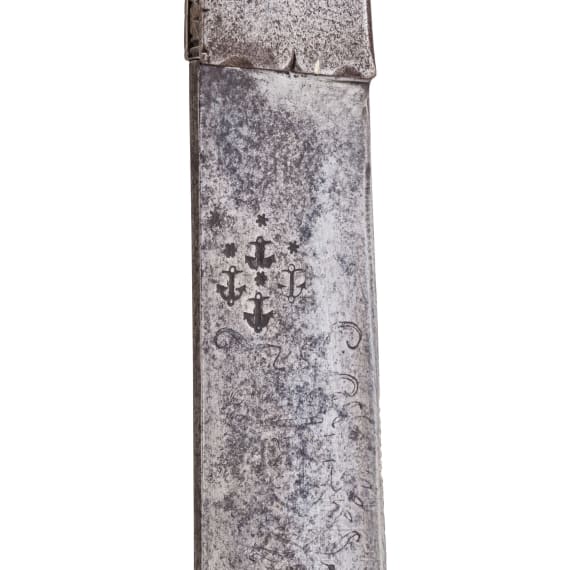 Gro&szlig;es, jagdliches Klappmesser (Praxe), norddeutsch, datiert 1699