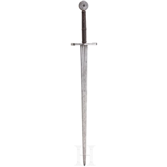 Sp&auml;tgotisches Schwert zu anderthalb Hand, s&uuml;ddeutsch, um 1490/1500
