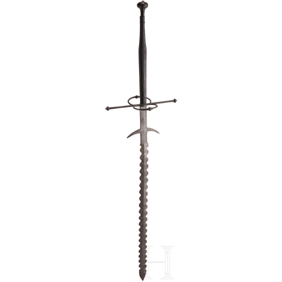 Kampf-Bidenh&auml;nder mit geflammter Klinge, Schweiz, um 1580