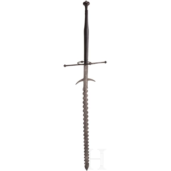 Kampf-Bidenh&auml;nder mit geflammter Klinge, Schweiz, um 1580