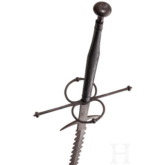 Kampf-Bidenh&auml;nder mit geflammter Klinge, Schweiz, um 1580