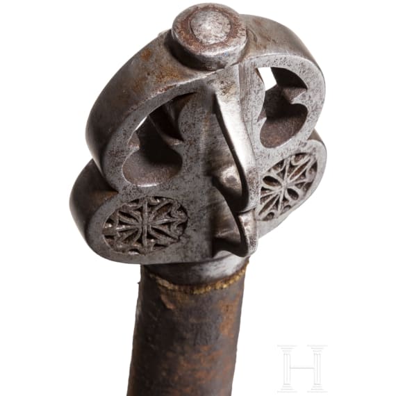 Au&szlig;ergew&ouml;hnlicher Bidenh&auml;nder mit geflammter Klinge, Norditalien oder Schweiz, um 1590