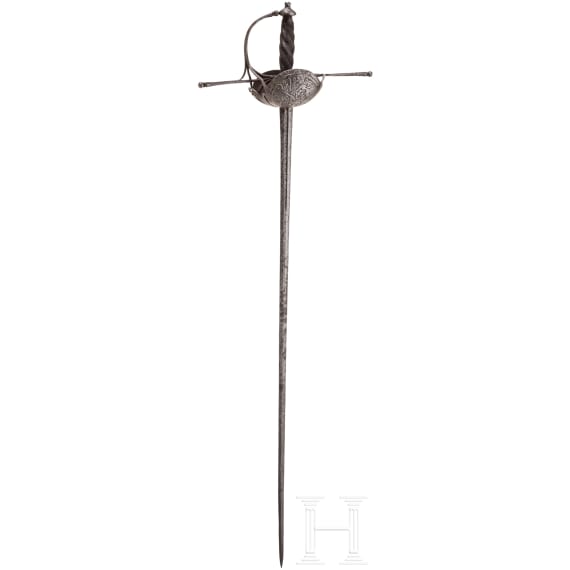 Schalenrapier mit Solinger Klinge, Italien, um 1650/60