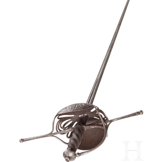 Schalenrapier mit Solinger Klinge, Italien, um 1650/60