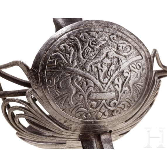 Schalenrapier mit Solinger Klinge, Italien, um 1650/60