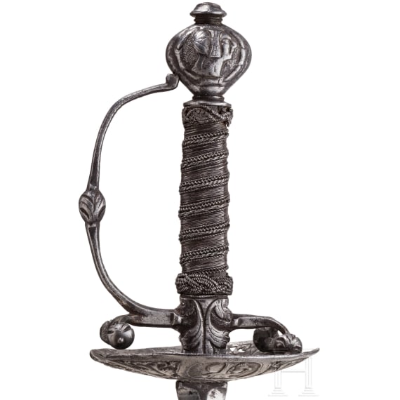 Eisengeschnittener Stichdegen, fl&auml;misch, um 1670/80