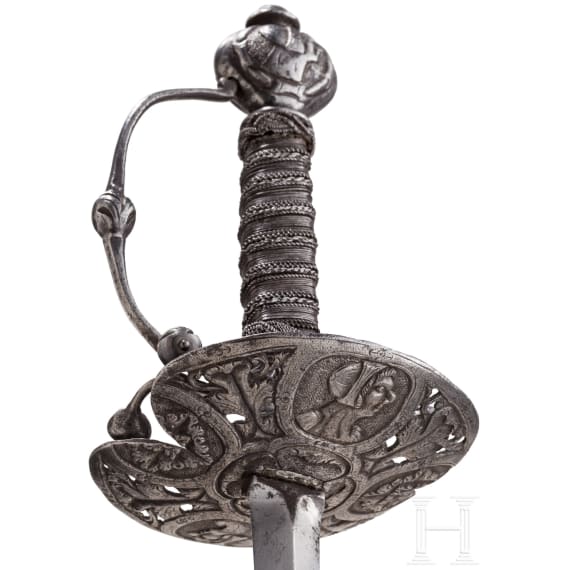 Eisengeschnittener Stichdegen, fl&auml;misch, um 1670/80