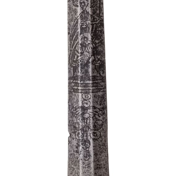 Offizier-Felddegen mit vergoldetem Eisenschnittdekor, deutsch, um 1700