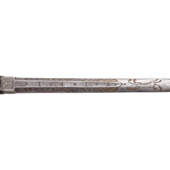 Galanteriedegen mit eisengeschnittenem Gef&auml;&szlig;, deutsch oder fl&auml;misch, um 1700