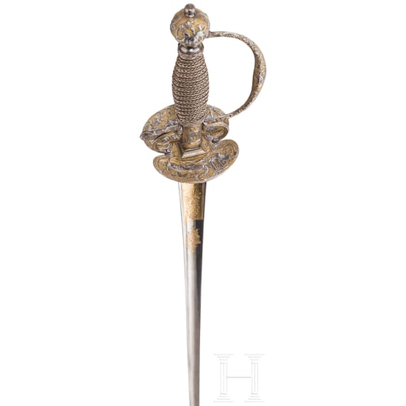 Galanteriedegen mit jagdlichem Eisenschnittdekor, Versailles, um 1720