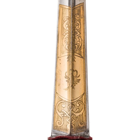 Galanteriedegen mit jagdlichem Eisenschnittdekor, Versailles, um 1720