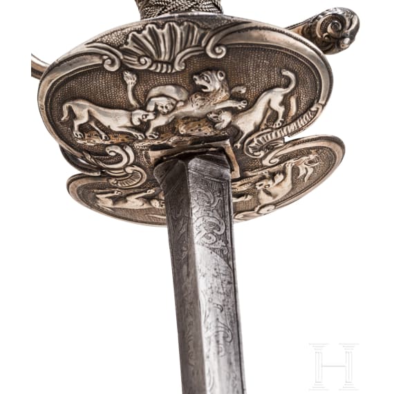 Silbermontierter Galanteriedegen, Frankreich, um 1750