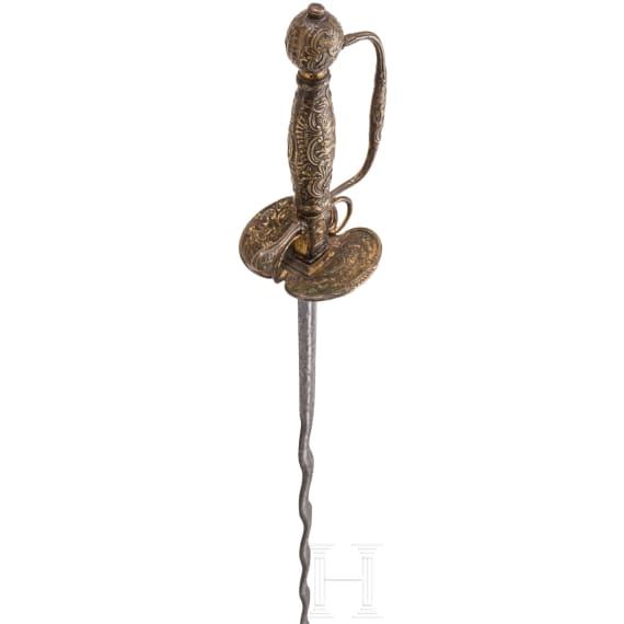 Jagdlicher Galadegen, deutsch, um 1760