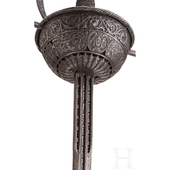 Glockenrapier im italienischen Stil des 17. Jhdts., Historismus, 19. Jhdt.