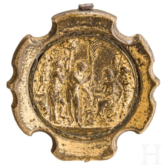 Feuervergoldeter Renaissance-Schwertknauf, Italien, um 1500