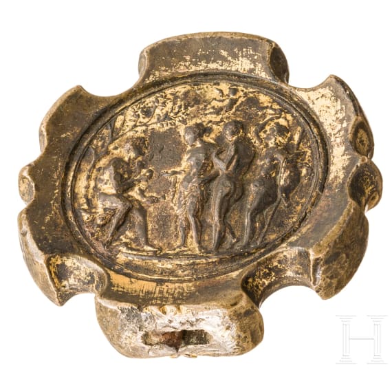 Feuervergoldeter Renaissance-Schwertknauf, Italien, um 1500