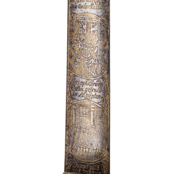 Luxus-Hirschf&auml;nger mit ge&auml;tzter Klinge, deutsch, um 1700