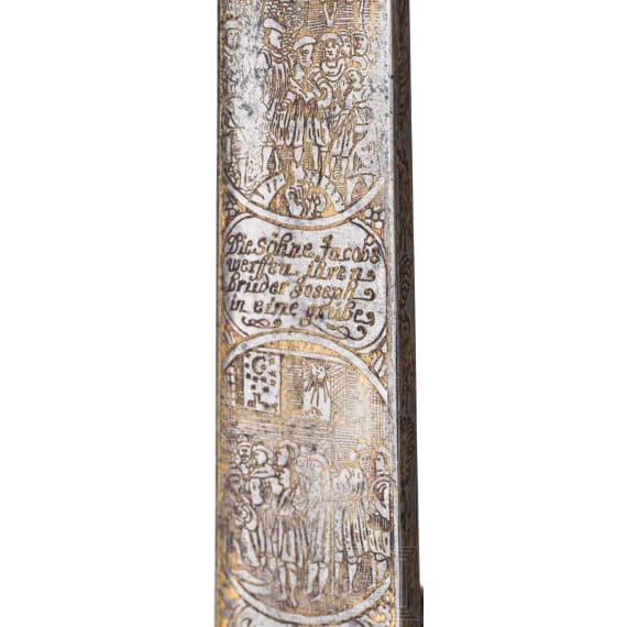 Luxus-Hirschf&auml;nger mit ge&auml;tzter Klinge, deutsch, um 1700