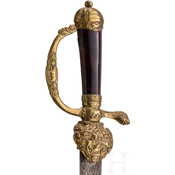 Barocker Luxus-Hirschf&auml;nger, deutsch, um 1720