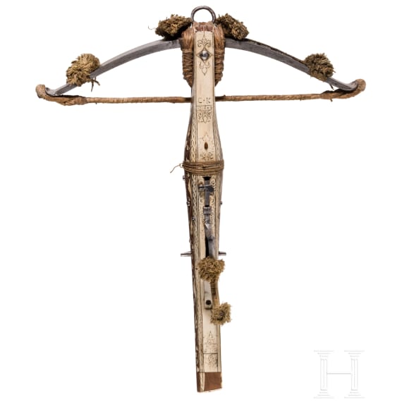 Renaissance-Armbrust mit reicher Verbeinung, deutsch, datiert 1604