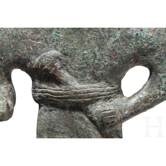 Bronzestatuette eines Mannes mit Dolch, neoelamitisch, 8. - 7. Jhdt. v. Chr.