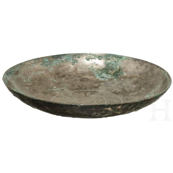Silberschale mit Panther, sp&auml;tsasanidisch, 5. &ndash; 7. Jhdt. n. Chr.