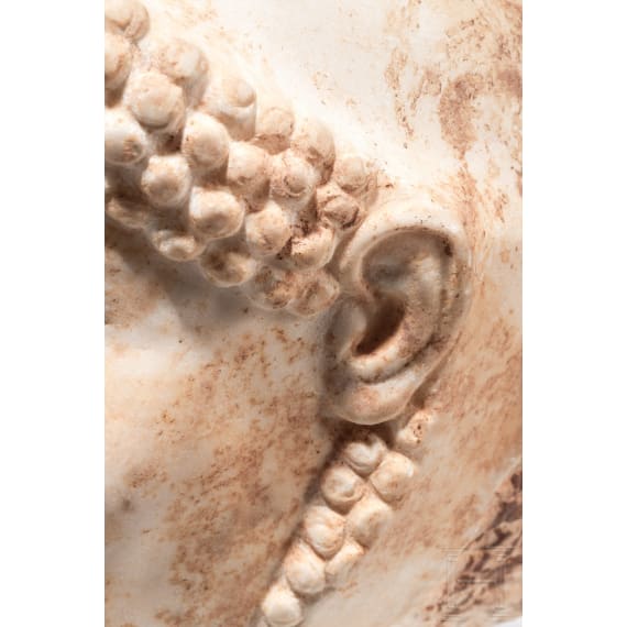 Archaischer Marmorkopf, Mitte 6. Jhdt. v. Chr.