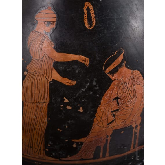 Publizierte rotfigurige Pelike mit Darstellung der Penelope, attisch, um 450 v. Chr.
