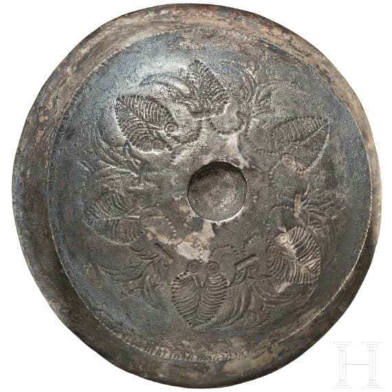 Silberne Phiale mit Lotusdekor, griechisch, 6. - 5. Jhdt. v. Chr.