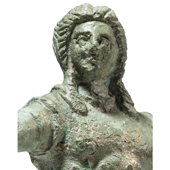 Bronzestatuette eines Kriegers, etruskisch, 3. - 2. Jhdt. v. Chr.