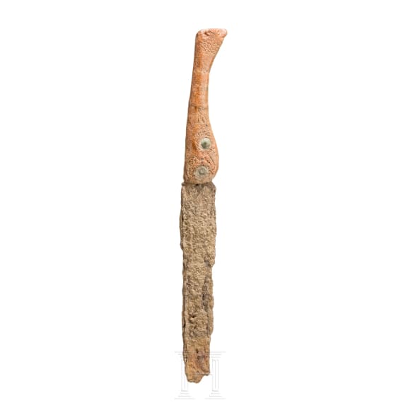 Sax mit Beingriff und "B&auml;renkopf" am Knauf, Merowingerzeit, 6. - fr&uuml;hes 7. Jhdt. n. Chr.
